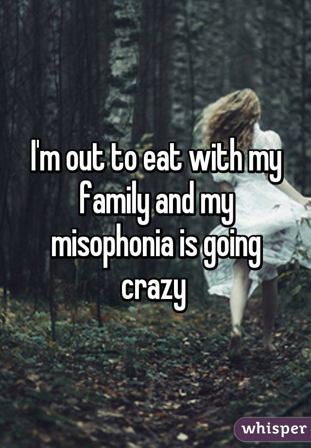 I'm out to eat with my family and my misophonia is going crazy 