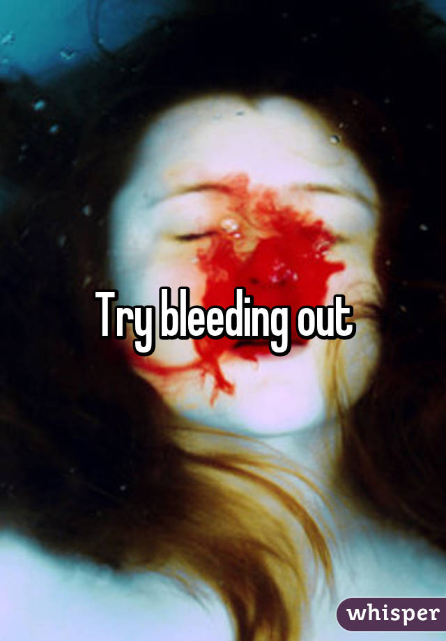Try bleeding out