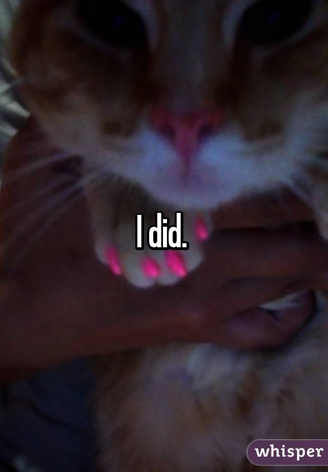 I did. 