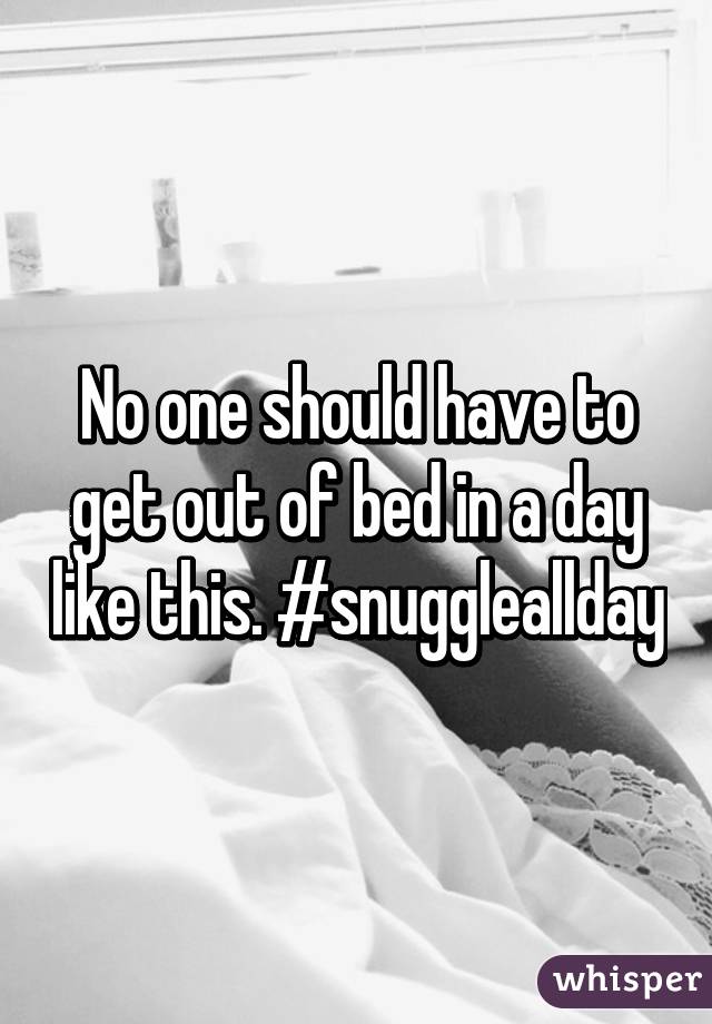 No one should have to get out of bed in a day like this. #snuggleallday