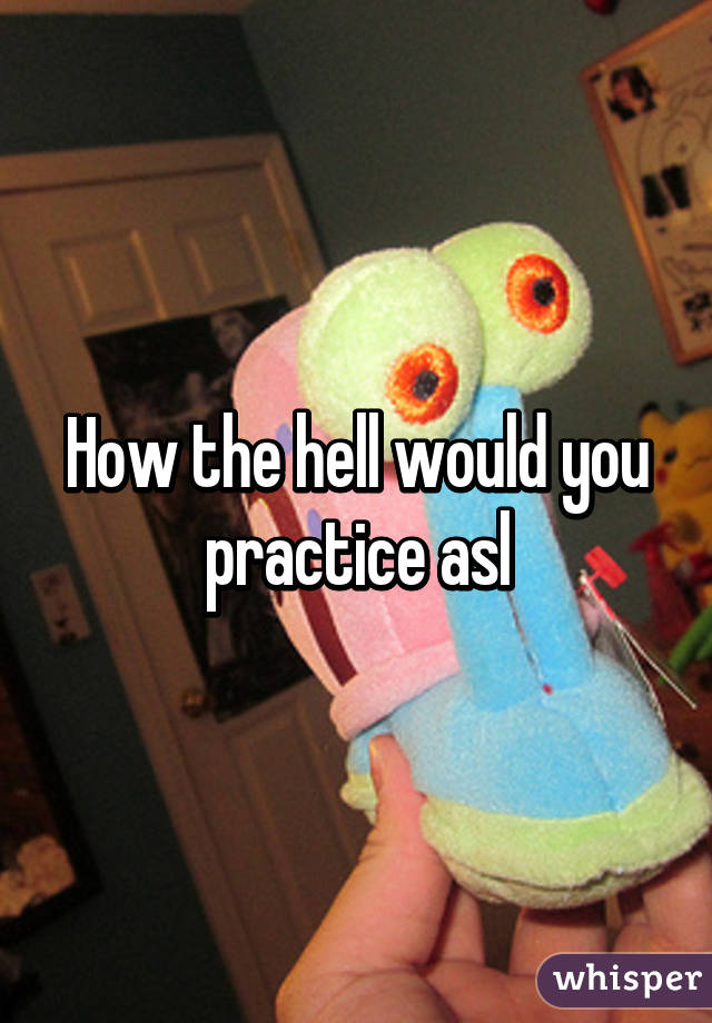 How the hell would you practice asl