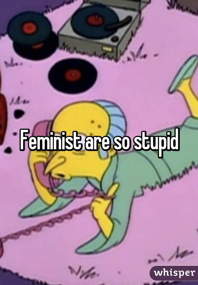 Feminist are so stupid