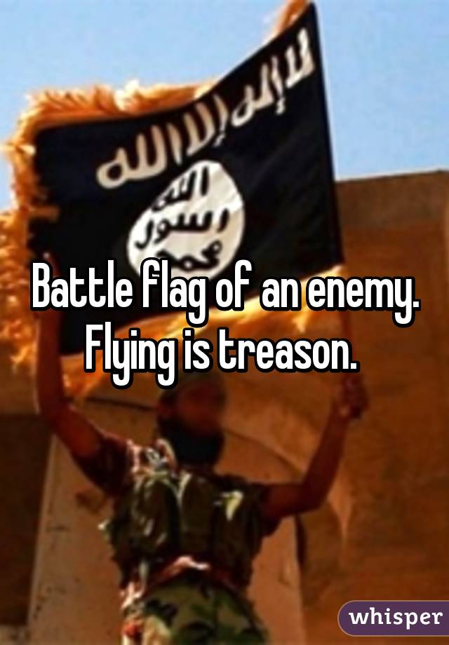 Battle flag of an enemy.
Flying is treason. 