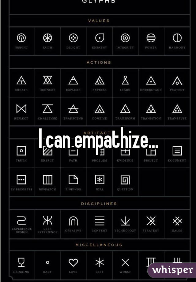 I can empathize...