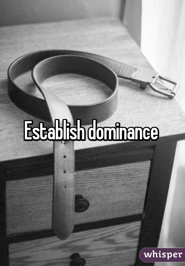 Establish dominance 