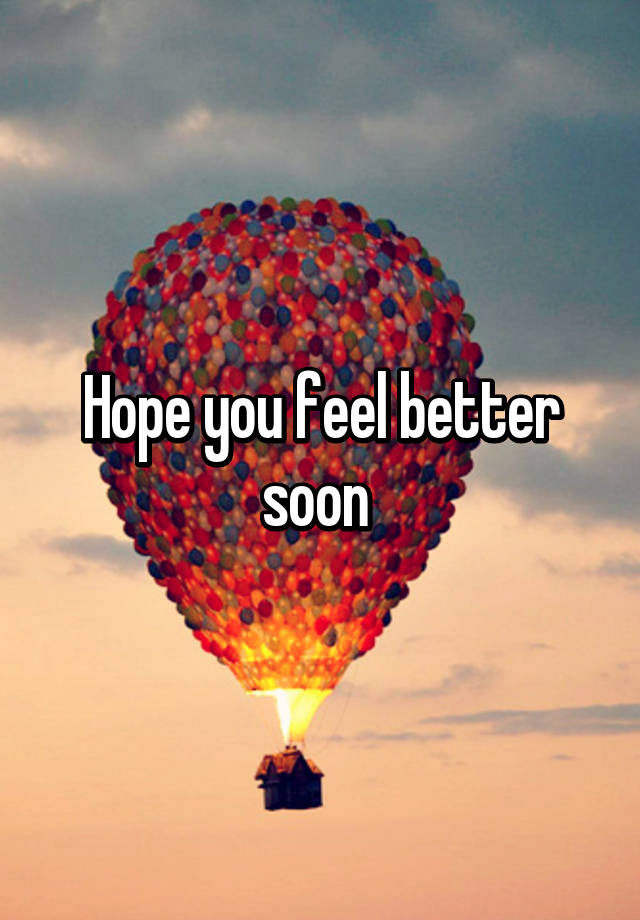 How Do You Say Hope You Feel Better In Korean