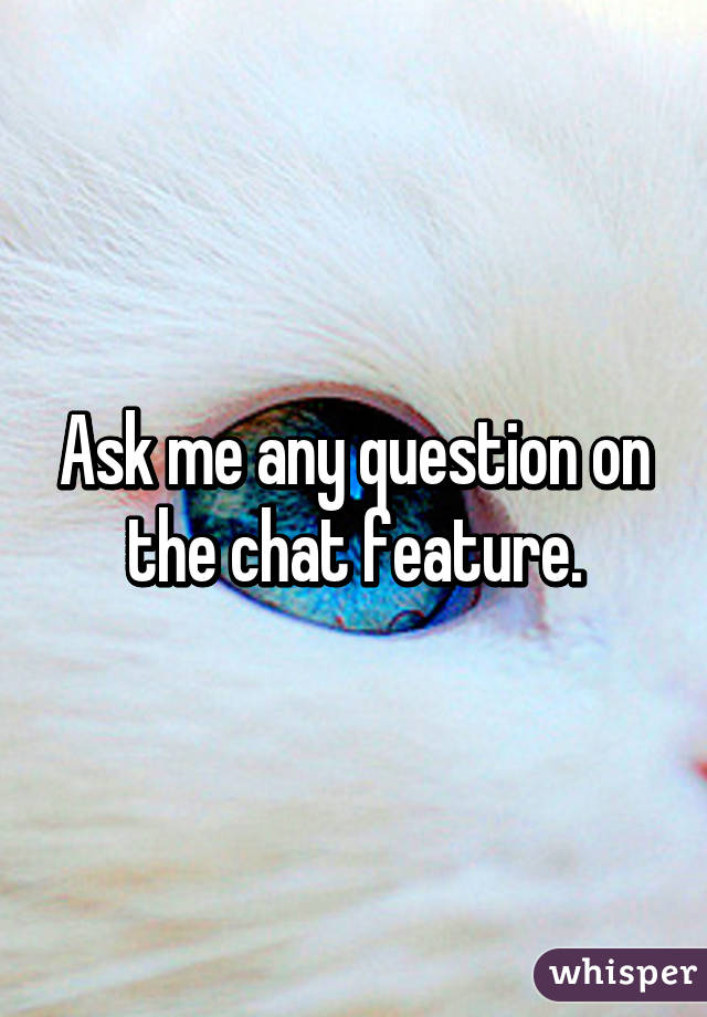 Ask me any question on the chat feature.