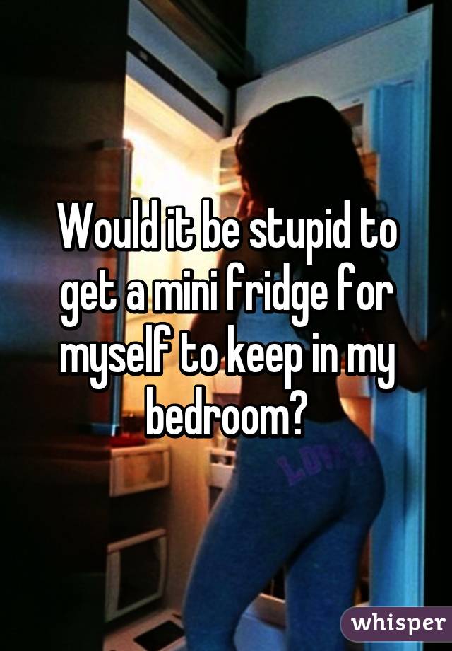 Would it be stupid to get a mini fridge for myself to keep in my bedroom?