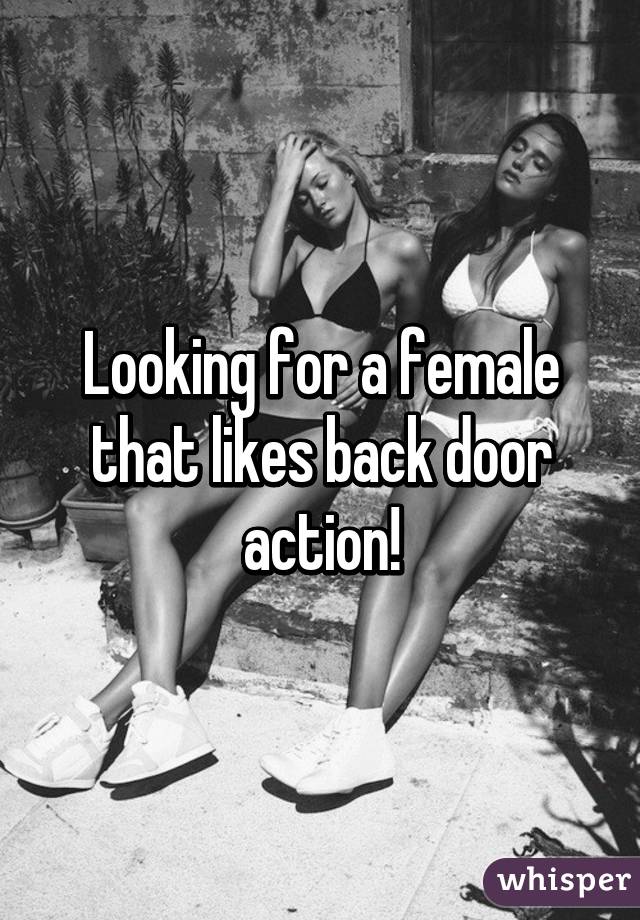 Looking for a female that likes back door action!