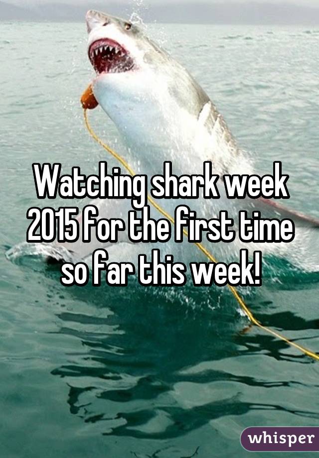 Watching shark week 2015 for the first time so far this week!