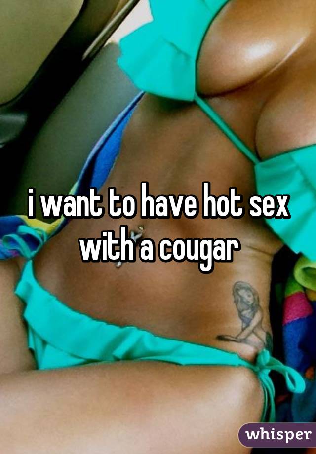 i want to have hot sex with a cougar