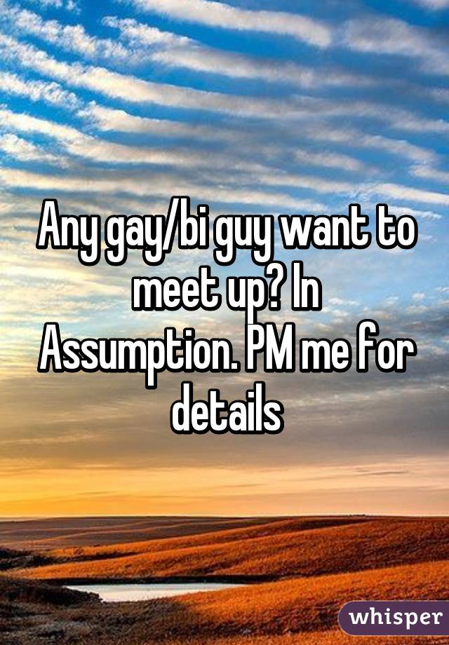 Any gay/bi guy want to meet up? In Assumption. PM me for details