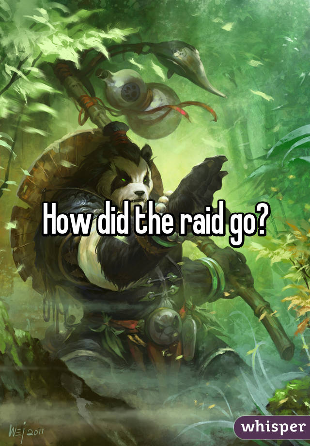 How did the raid go?