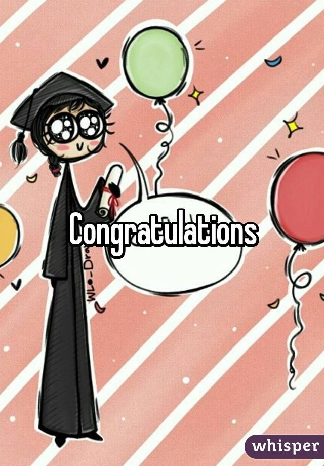 Congratulations