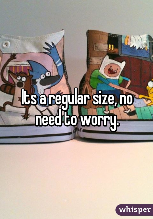 Its a regular size, no need to worry.
