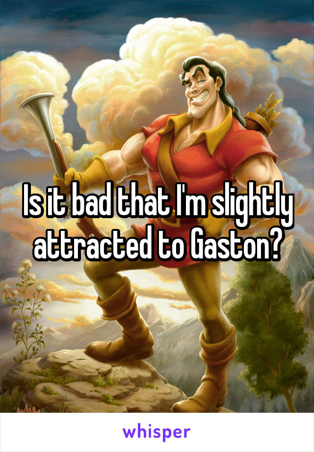 Is it bad that I'm slightly attracted to Gaston?