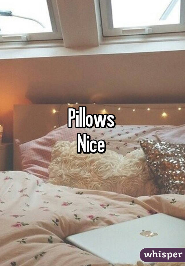 Pillows 
Nice 