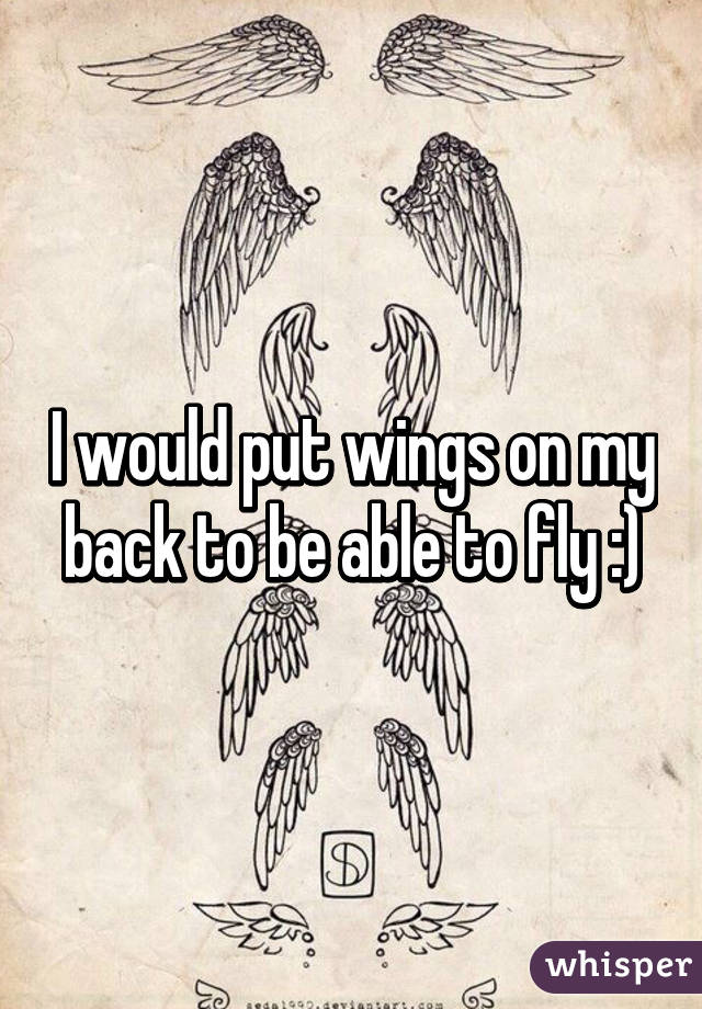 I would put wings on my back to be able to fly :)