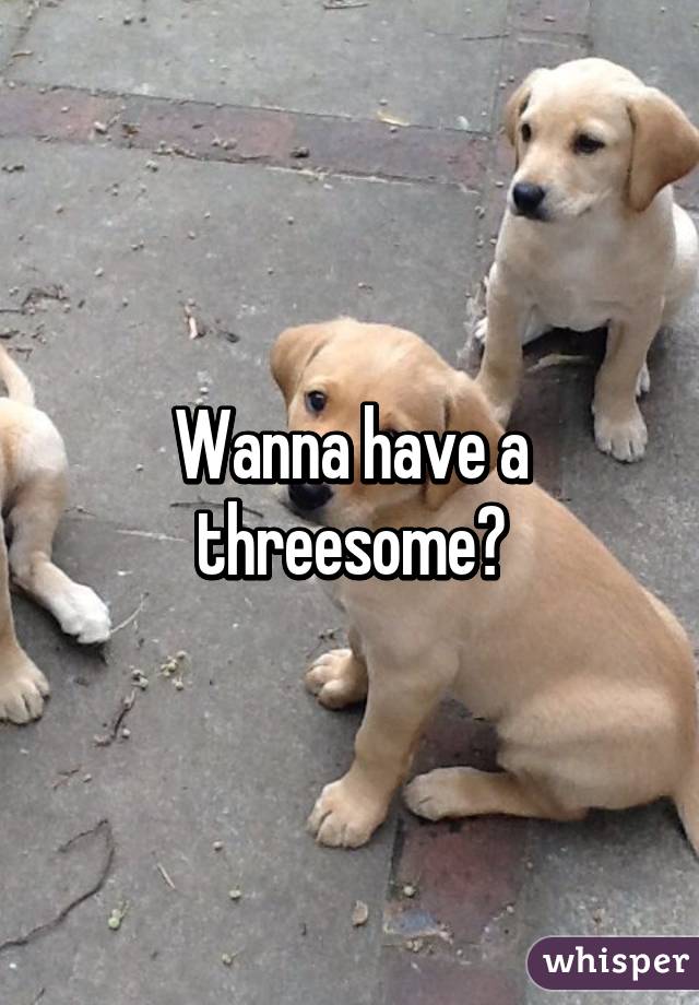 Wanna have a threesome?