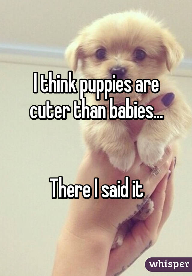 are puppies cuter than babies