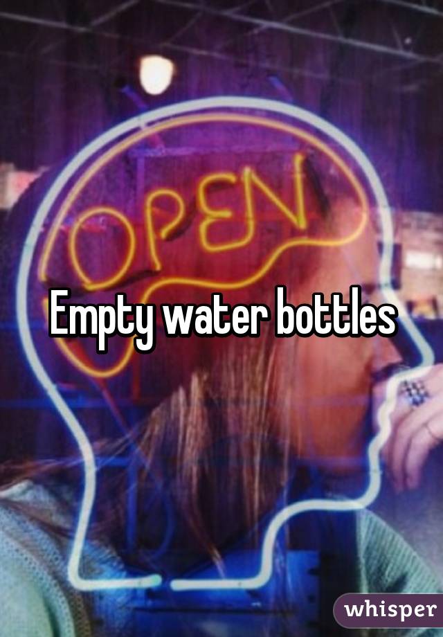 Empty water bottles