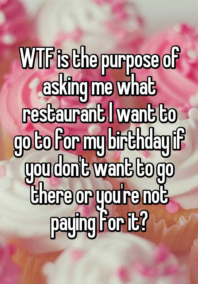 What Restaurant Should I Go To For My Birthday