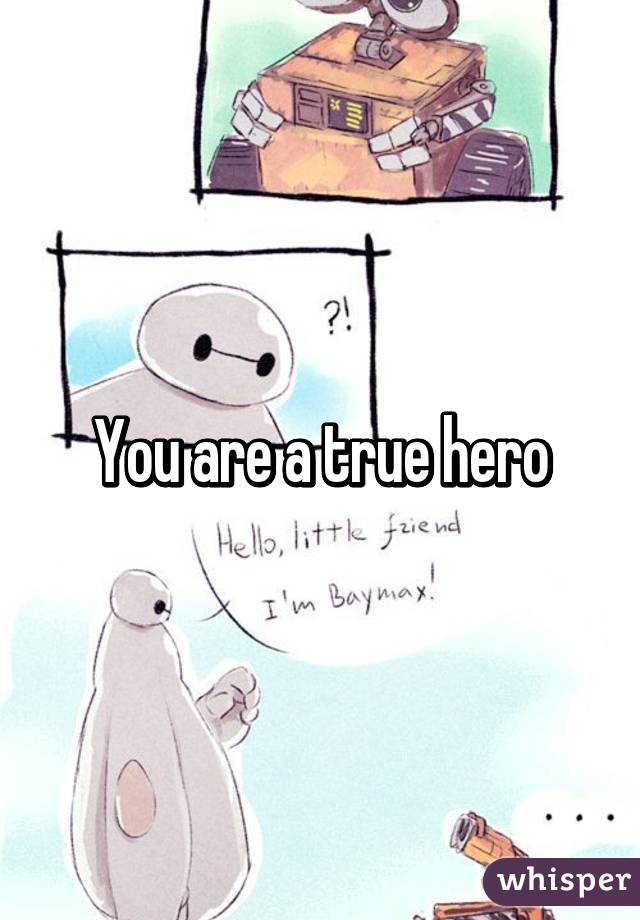 You are a true hero