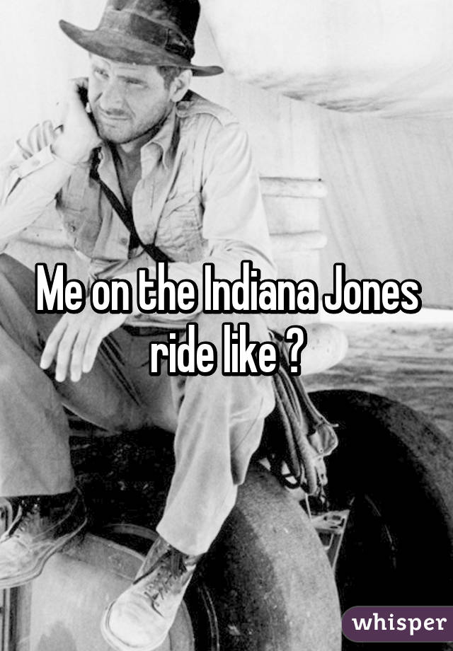 Me on the Indiana Jones ride like 😑