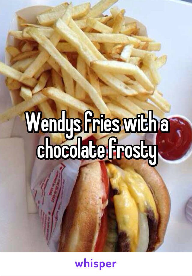 Wendys fries with a chocolate frosty