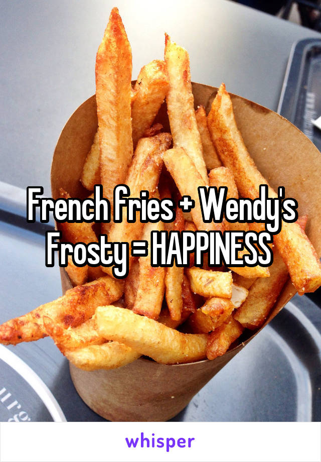 French fries + Wendy's Frosty = HAPPINESS 