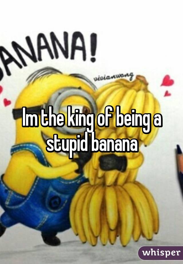 Im the king of being a stupid banana
