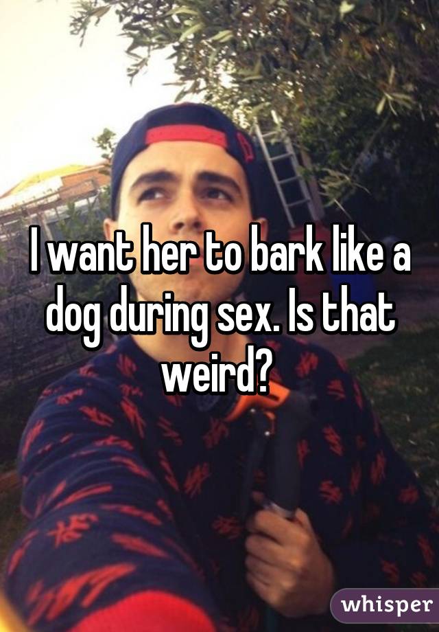 I want her to bark like a dog during sex. Is that weird? 