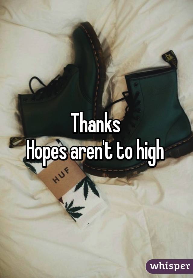 Thanks 
Hopes aren't to high 