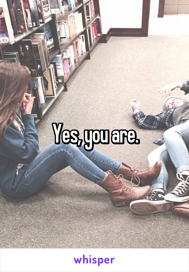 Yes, you are.