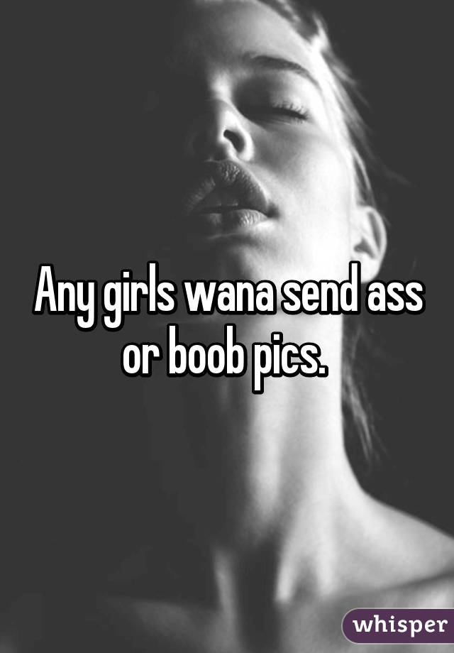 Any girls wana send ass or boob pics. 
