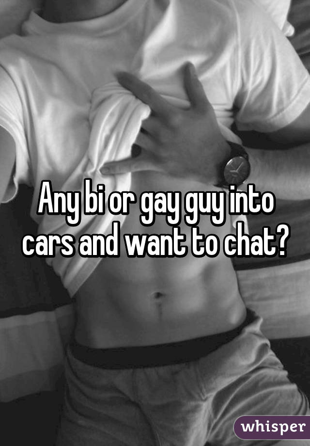 Any bi or gay guy into cars and want to chat?