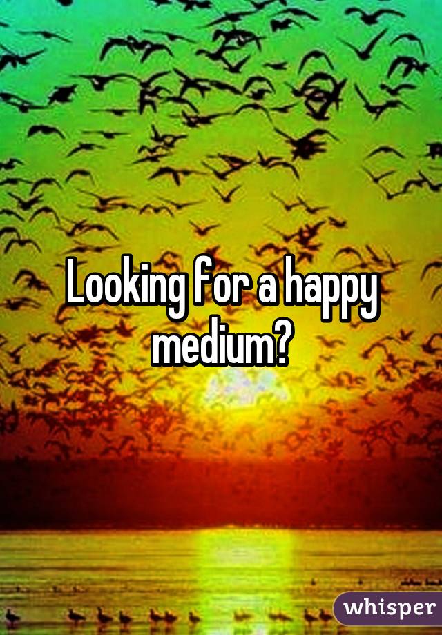 Looking for a happy medium?