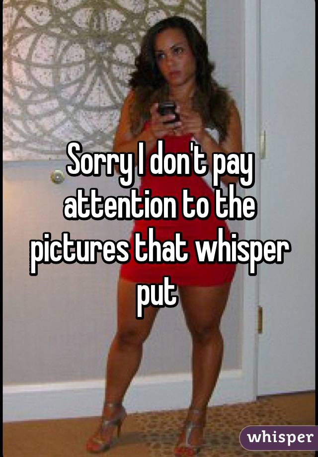 Sorry I don't pay attention to the pictures that whisper put 