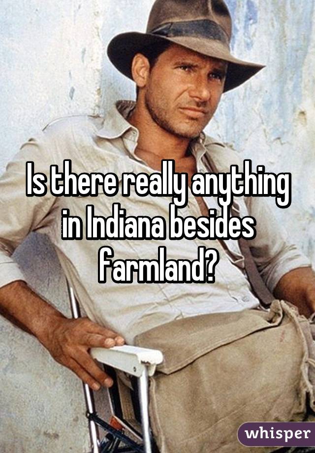 Is there really anything in Indiana besides farmland?