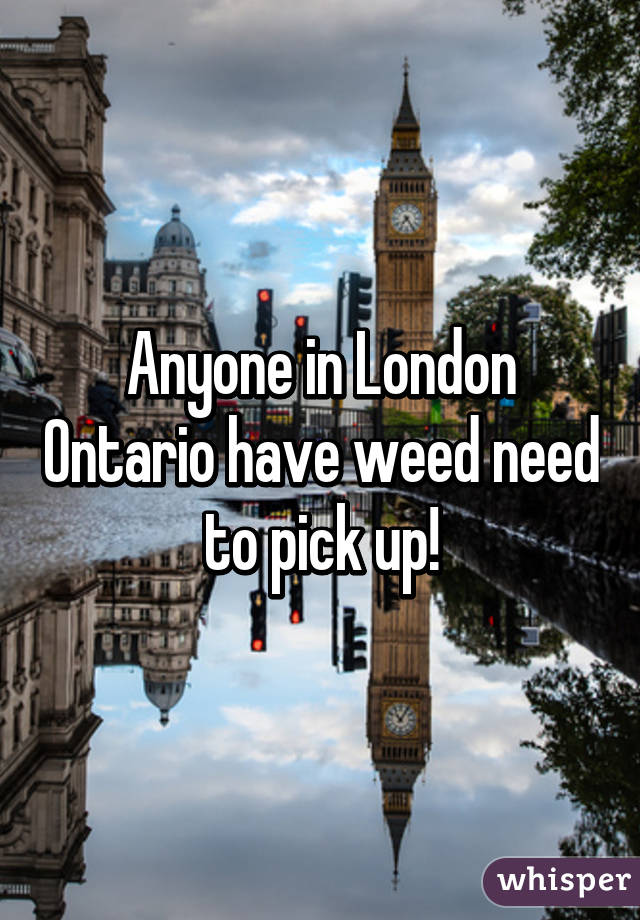 Anyone in London Ontario have weed need to pick up!