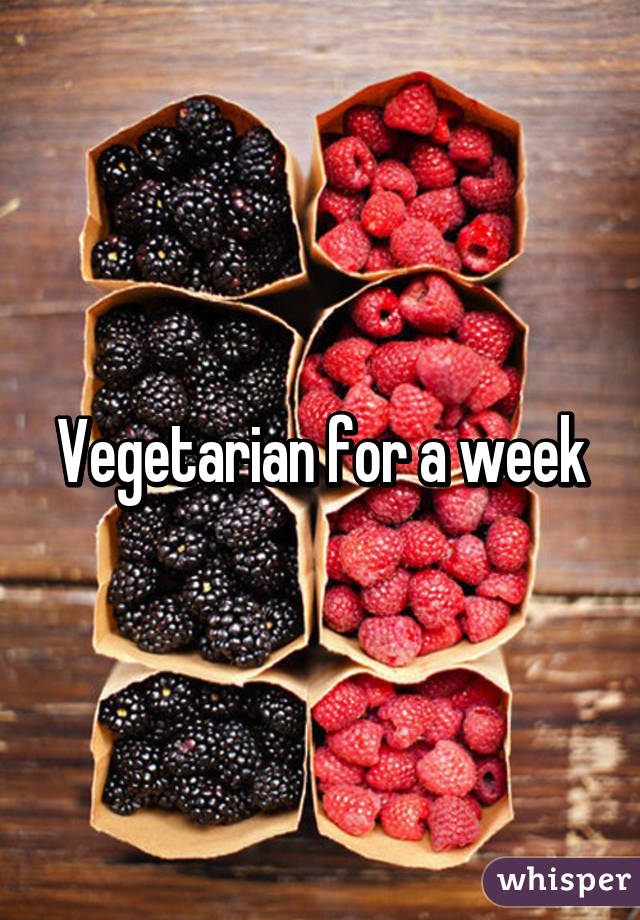 Vegetarian for a week