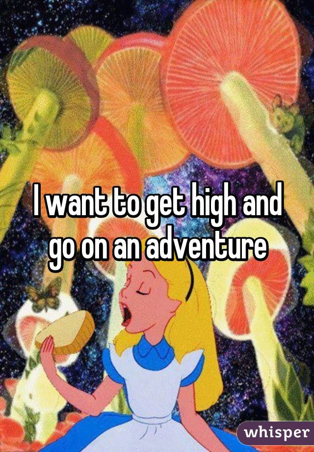 I want to get high and go on an adventure