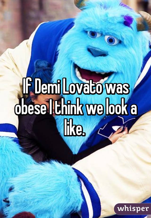 If Demi Lovato was obese I think we look a like. 