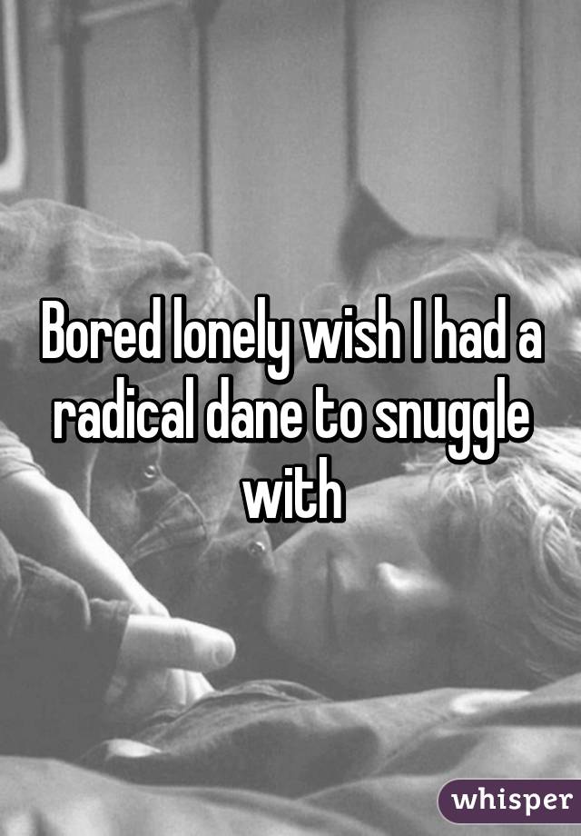 Bored lonely wish I had a radical dane to snuggle with