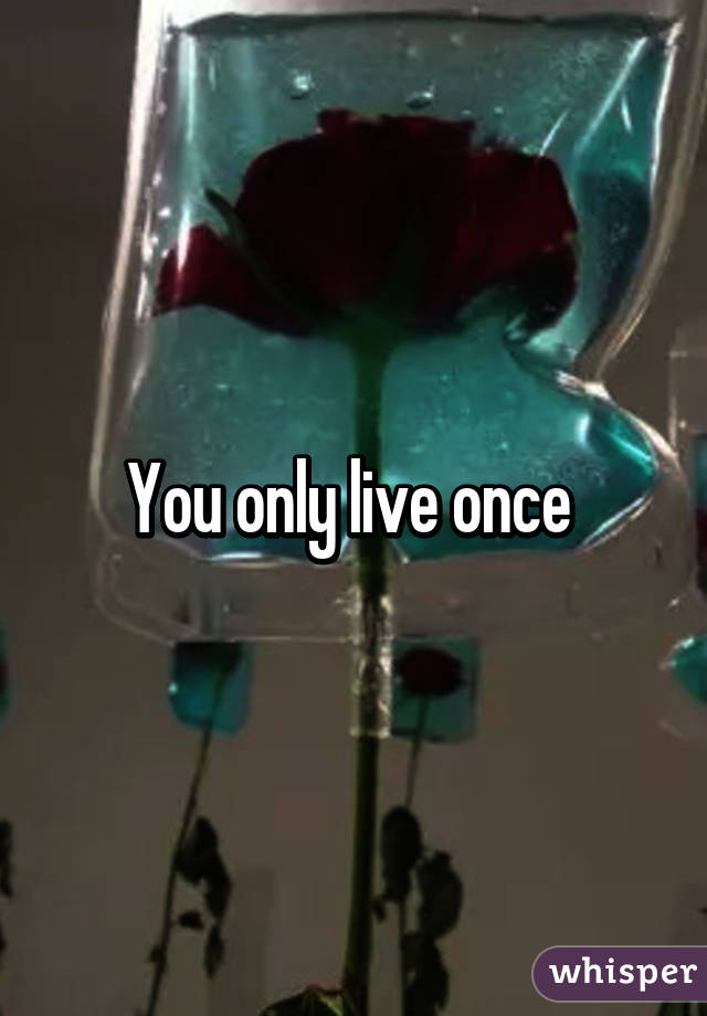 You only live once 