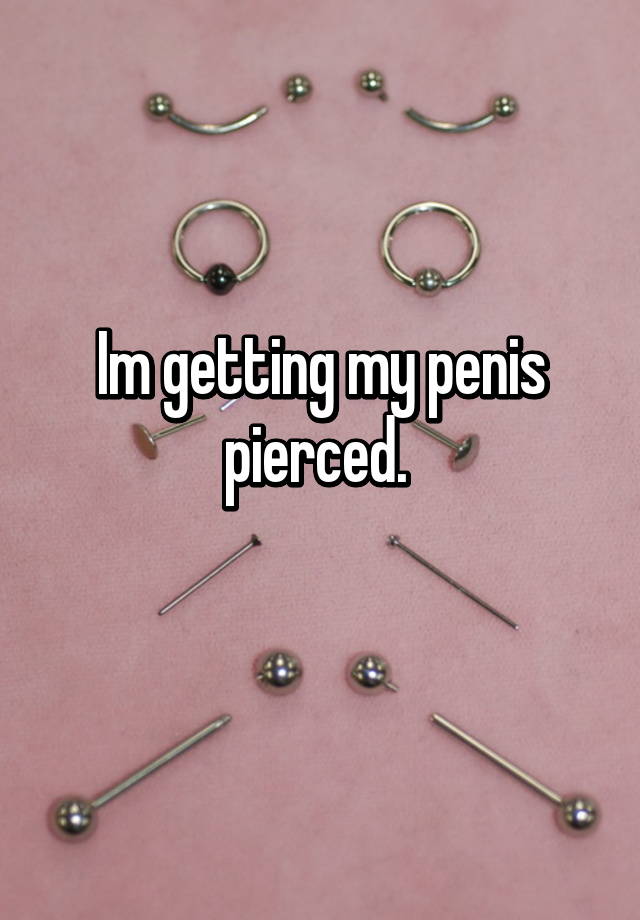 Getting Penis Pierced 101
