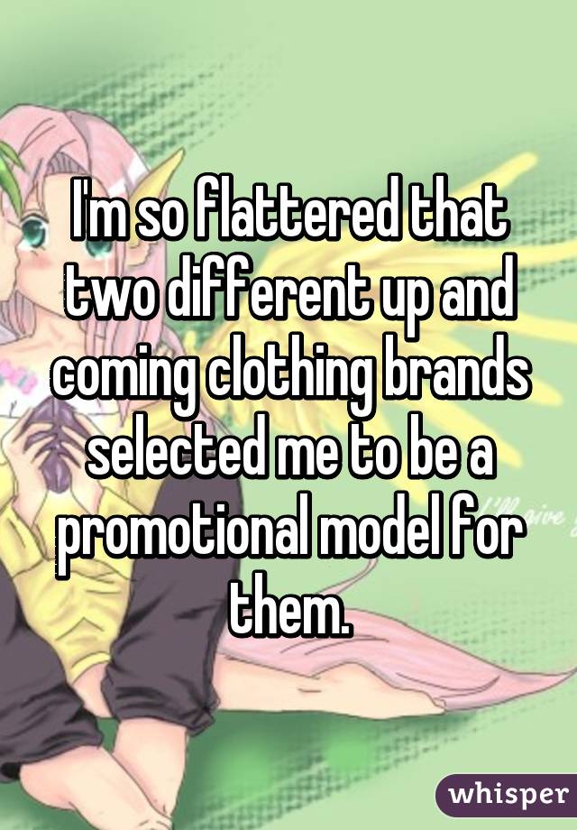 I'm so flattered that two different up and coming clothing brands selected me to be a promotional model for them.