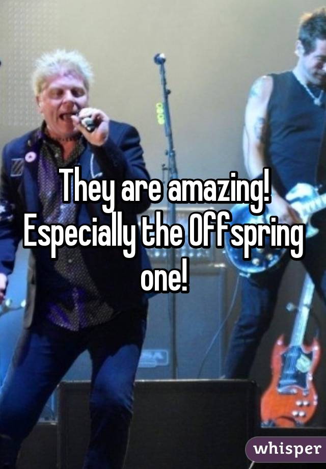 They are amazing! Especially the Offspring one!