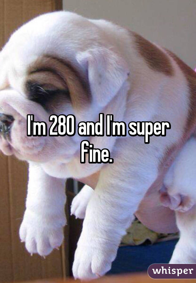 I'm 280 and I'm super fine. 