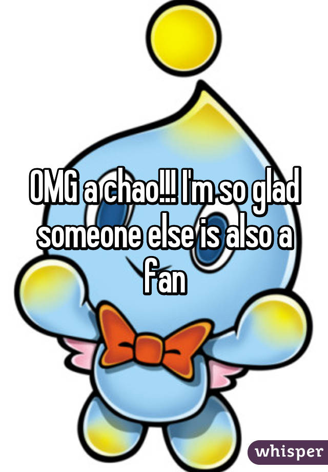 OMG a chao!!! I'm so glad someone else is also a fan
